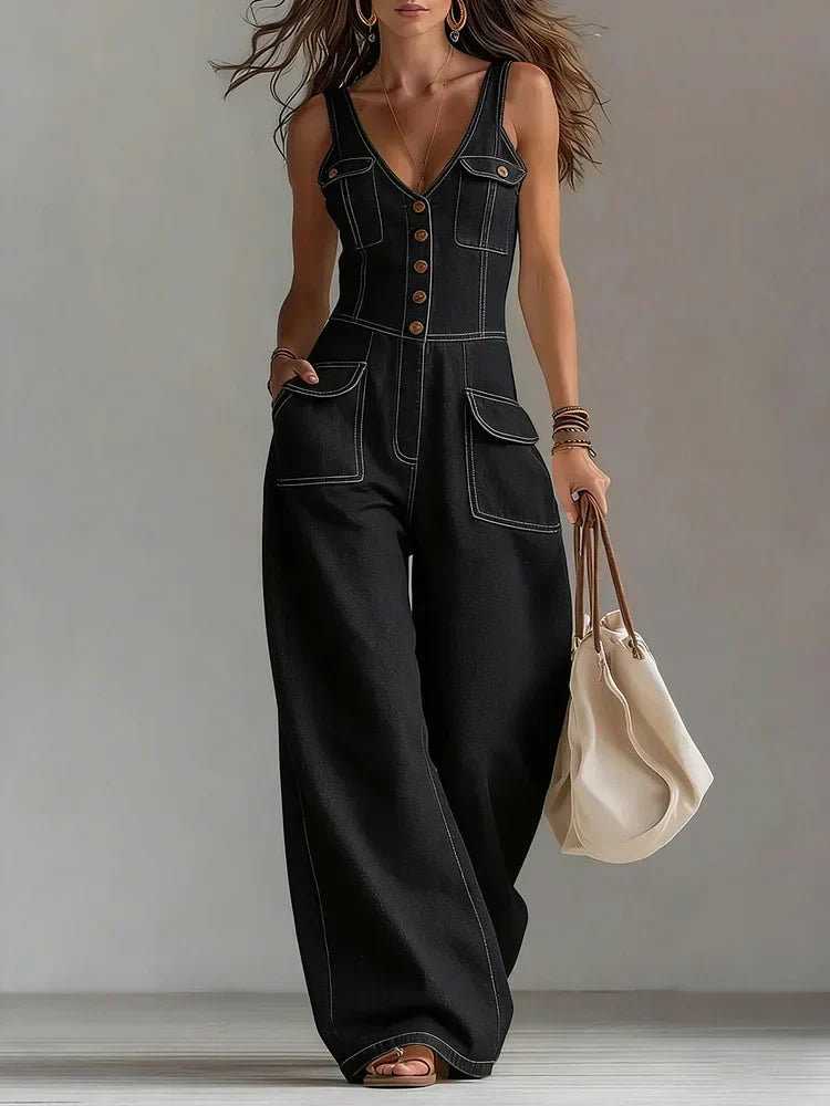 Sofia | Tuta in Denim Rilassata