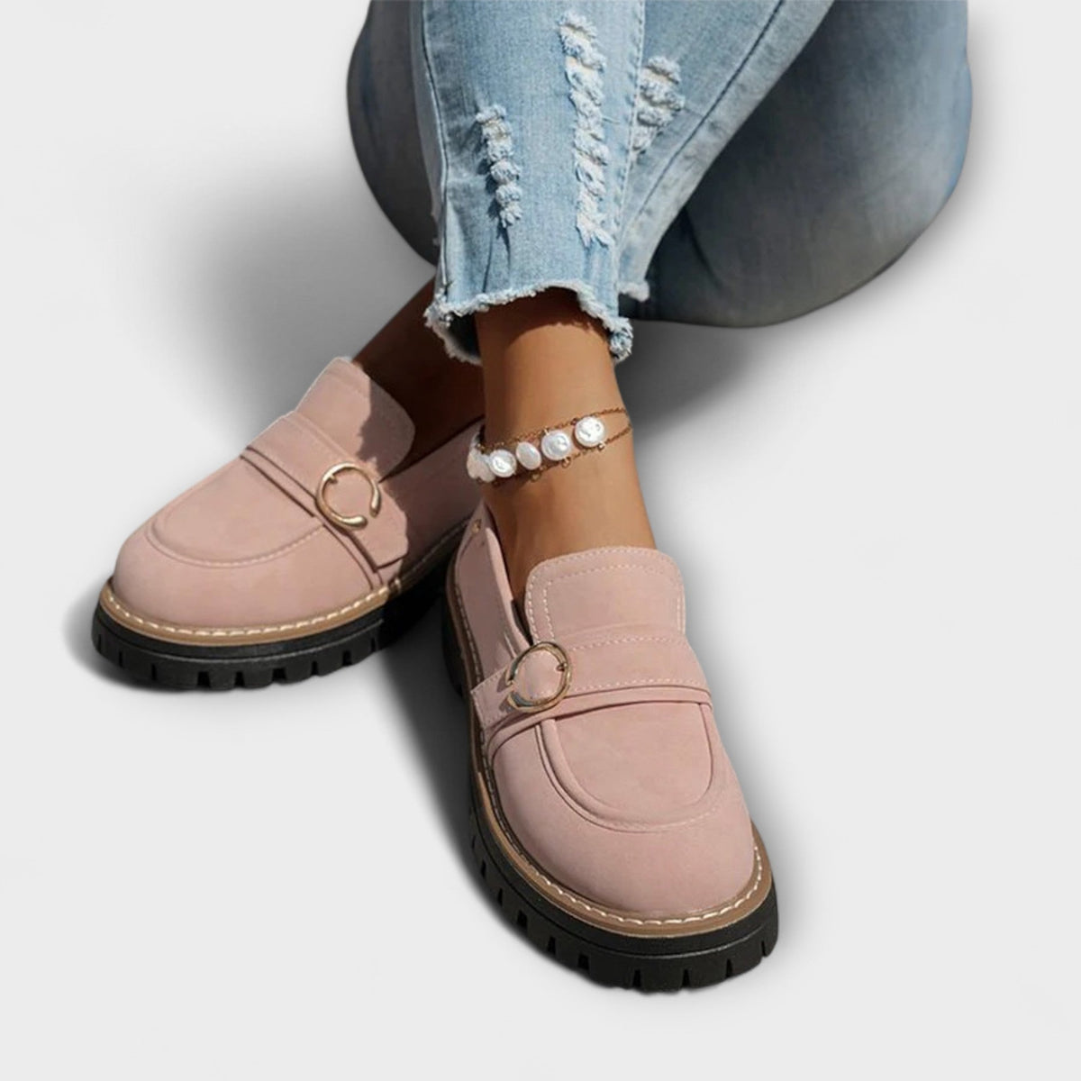 Lora™ | Mocassini Casual a Punta Tonda