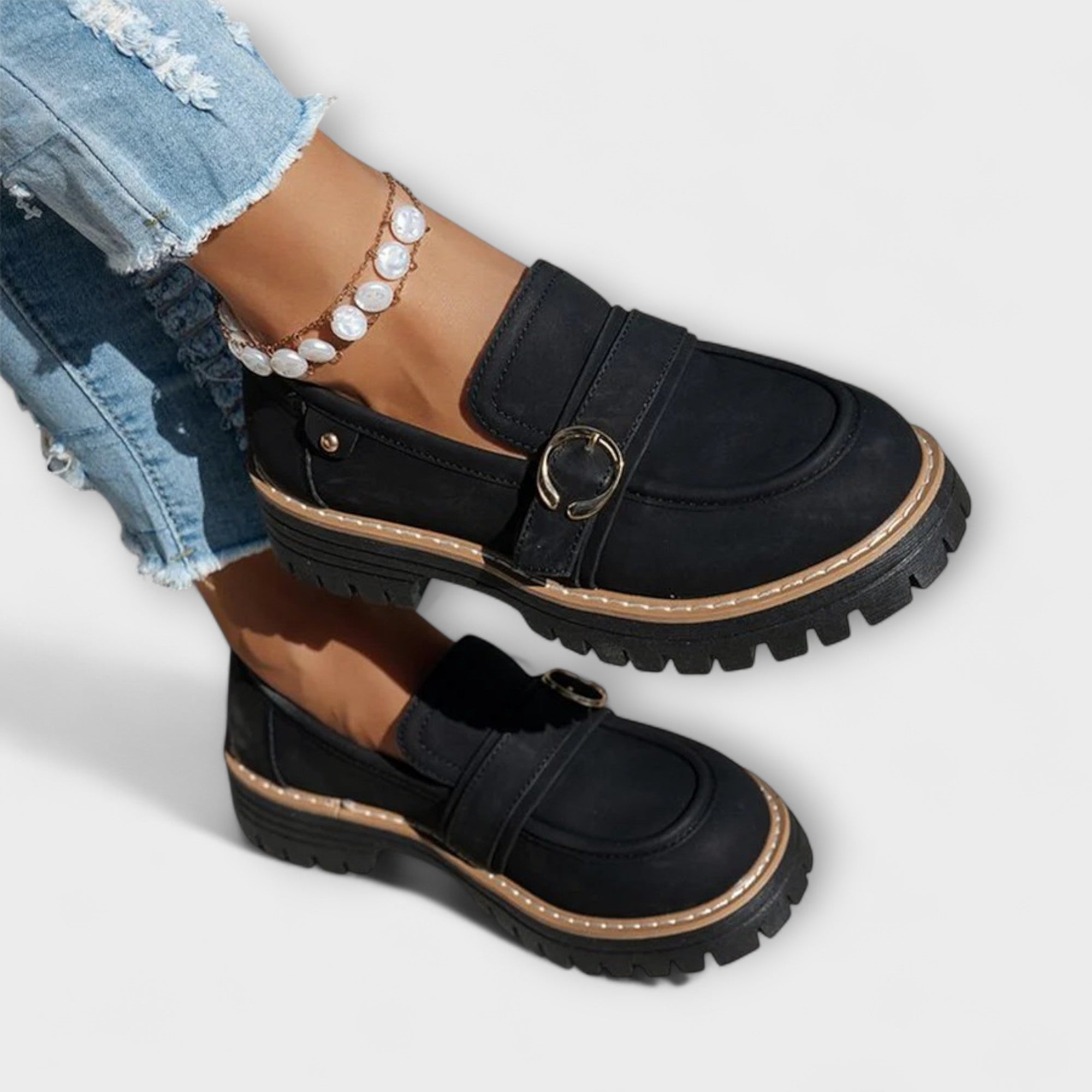 Lora™ | Mocassini Casual a Punta Tonda