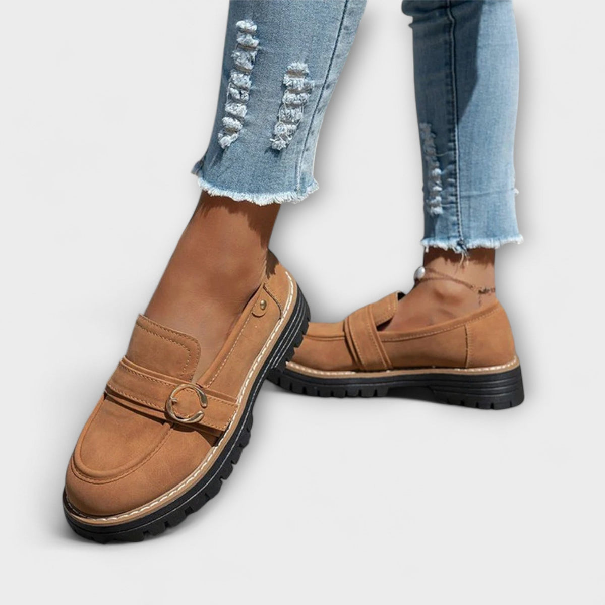 Lora™ | Mocassini Casual a Punta Tonda
