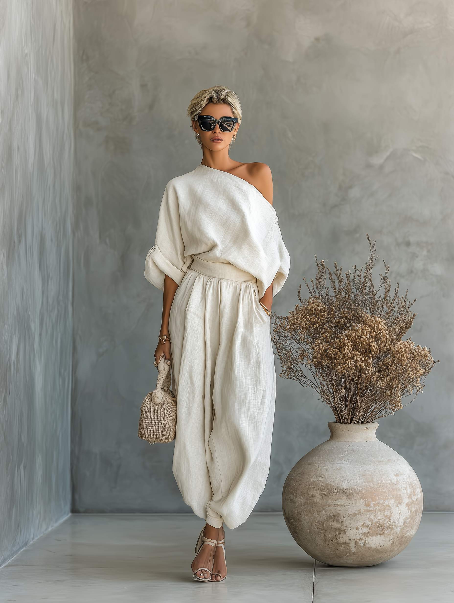 Paola | Insieme Lino Off-Shoulder