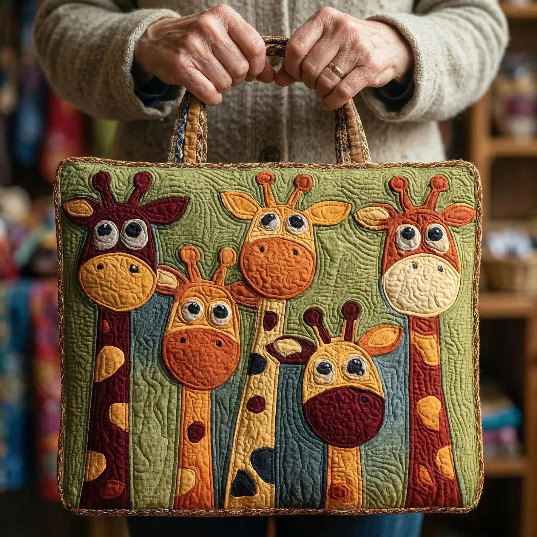 Borsa Artigianale Giraffa Elegante