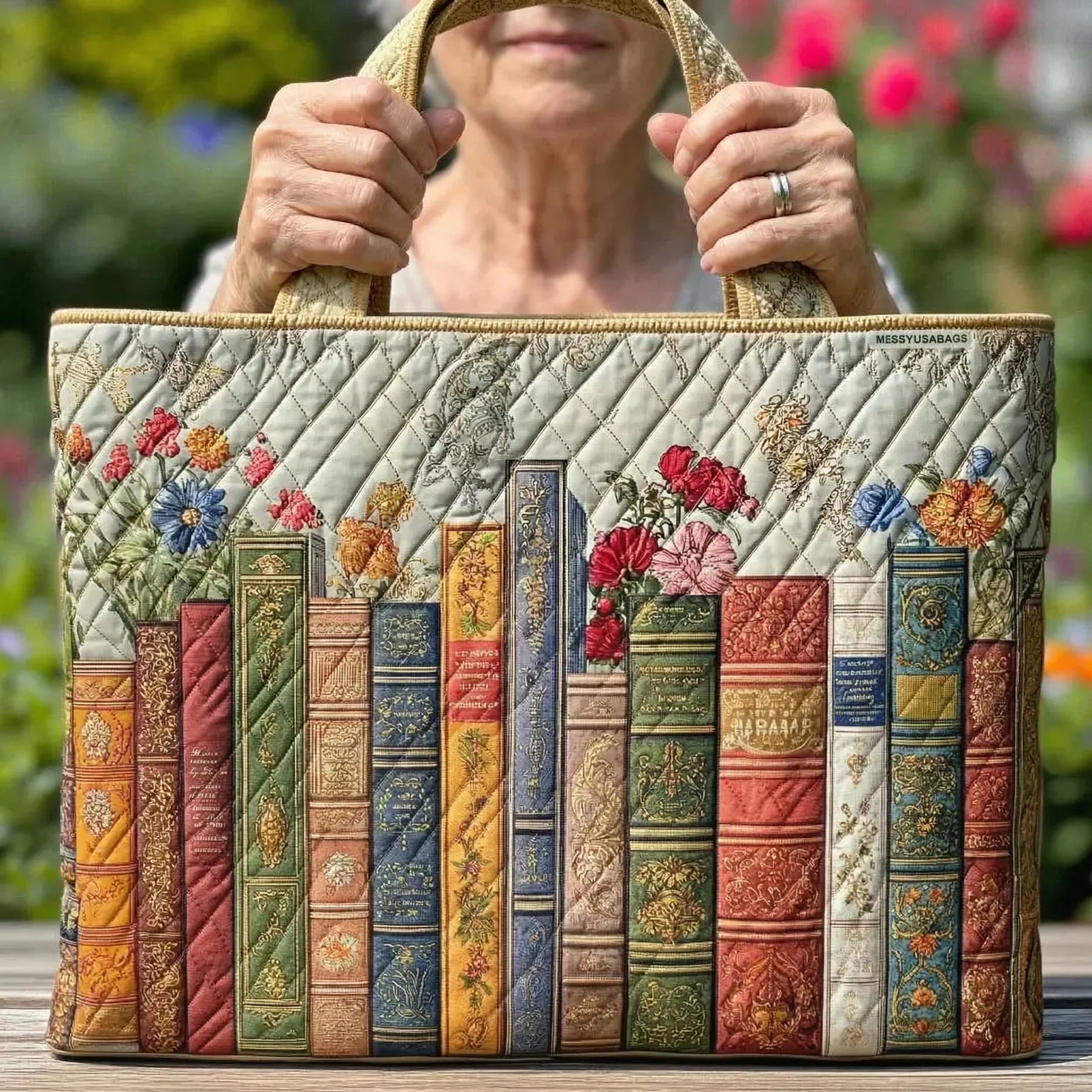 Borsa Trapuntata Biblioteca Magica
