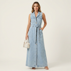 Georgina | Abito Maxi in Denim