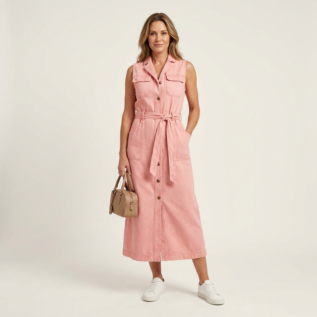 Georgina | Abito Maxi in Denim