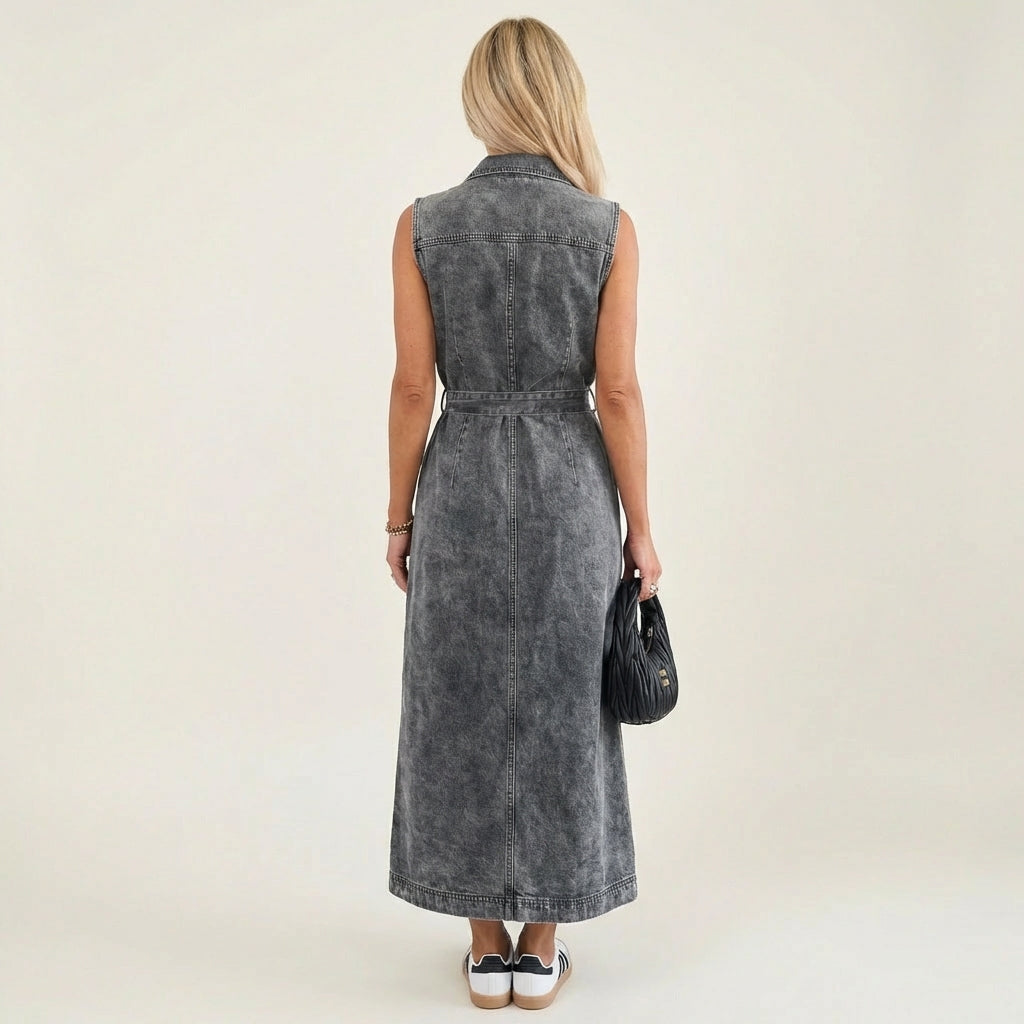 Georgina | Abito Maxi in Denim