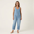 Liva | Tuta Denim con Bretelle e Bottoni