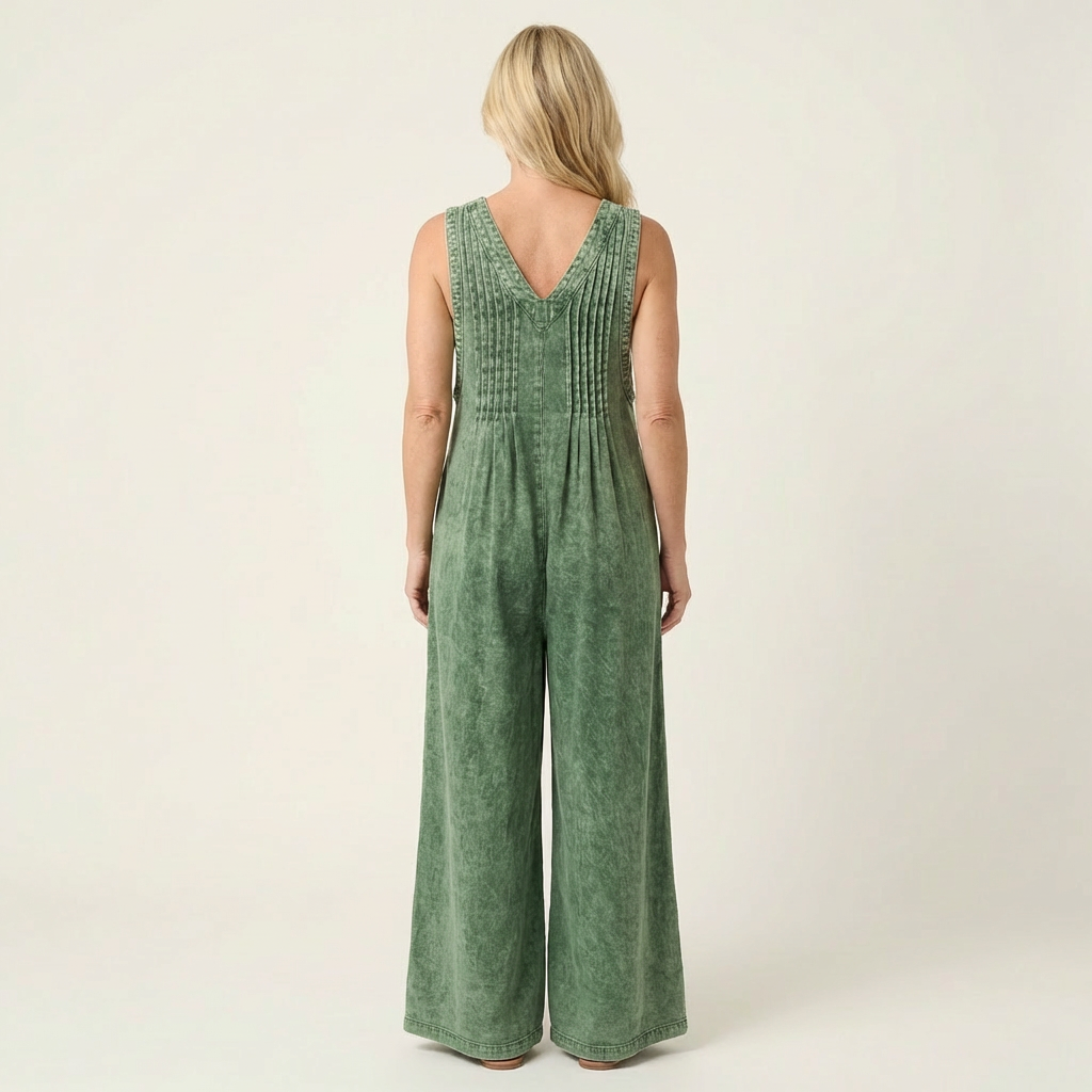 Griselda | Tuta Denim a Gamba Larga
