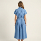 Melody | Abito Midi in Denim con Cintura