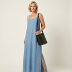 Azure | Abito Maxi Denim con Spacco