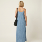 Azure | Abito Maxi Denim con Spacco