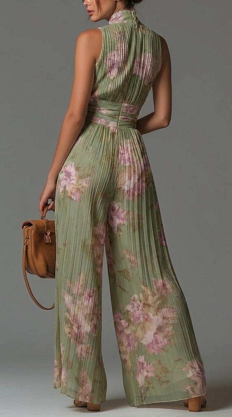 Zsófia | Jumpsuit Chiffon Verde