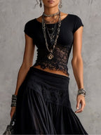 Ginevra | Set Pizzo e Gonna Plissettata