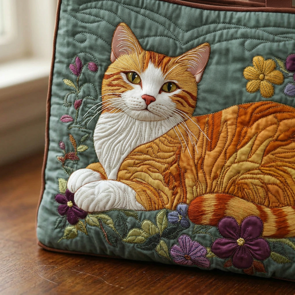 Borsa Trapuntata Gatto Rosso