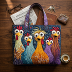 Borsa Donna Cinque Galline Colorate
