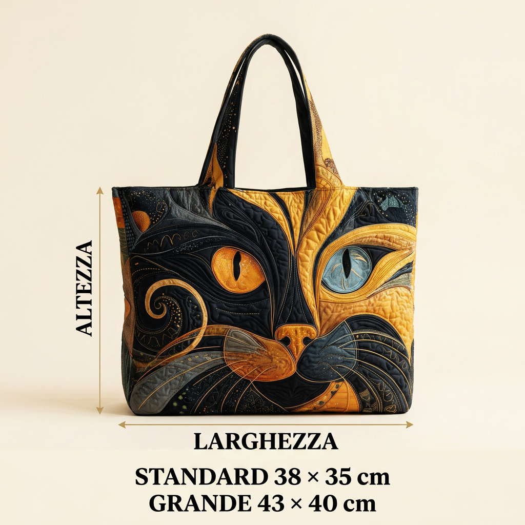 Borsa Trapuntata Gatto Misterioso