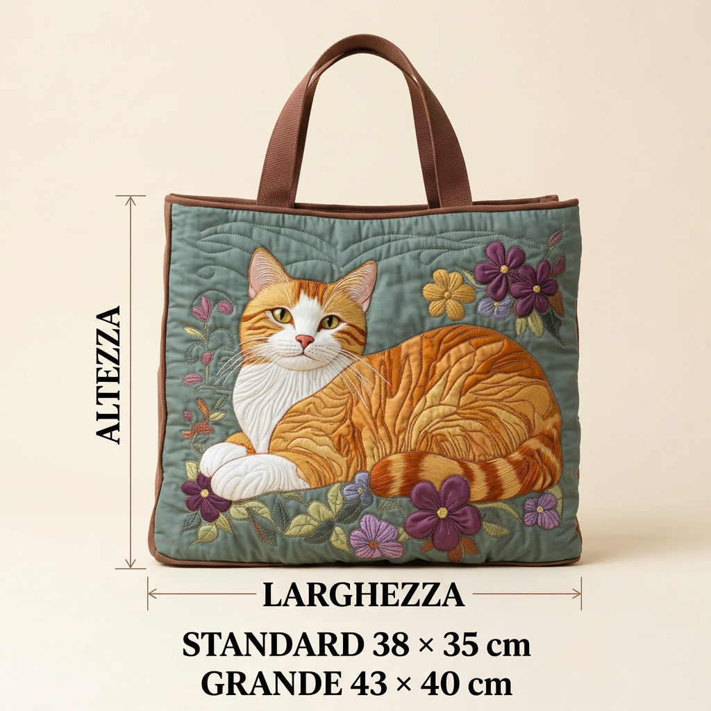 Borsa Trapuntata Gatto Rosso