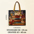 Borsa Trapuntata Floreale Libri