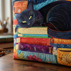 Borsa Donna Gatto Nero Libri Tazze