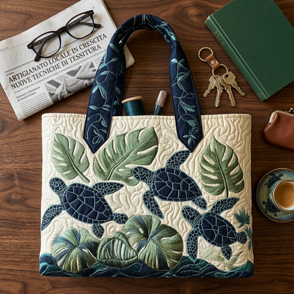 Borsa Trapuntata Tartaruga Marina