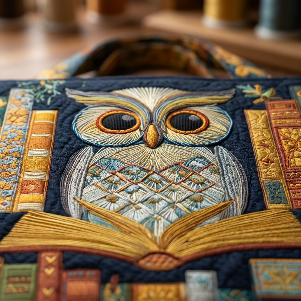 Borsa Artigianale Gufo Libri Antichi