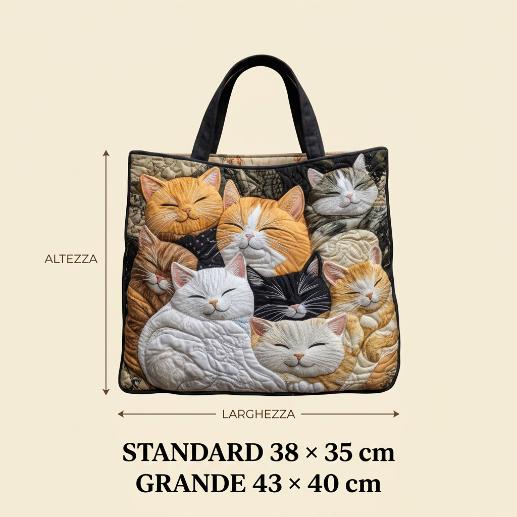 Borsa Trapuntata Gattini Addormentati