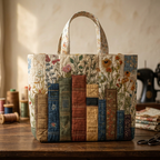 Borsa Trapuntata Libri e Fiori