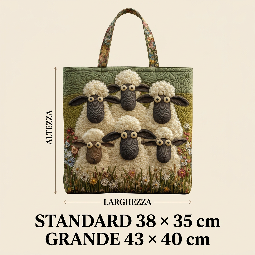 Borsa Trapuntata Cinque Pecore