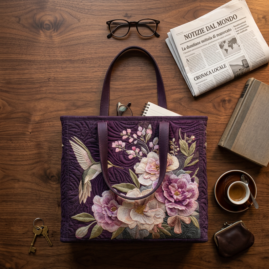 Borsa Artigianale Colibrì Orchidee