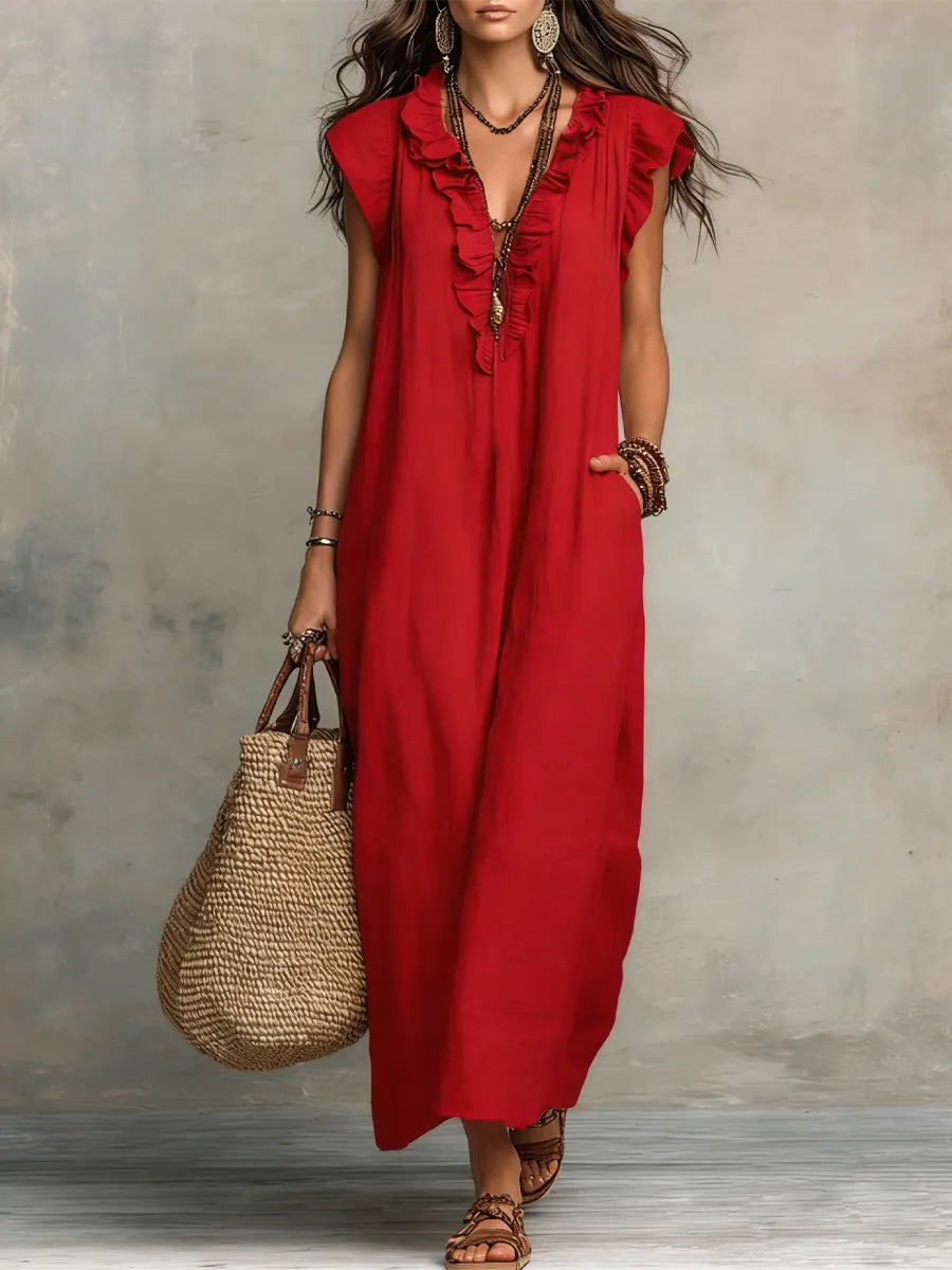 Violeta | Abito Lungo Boho in Lino