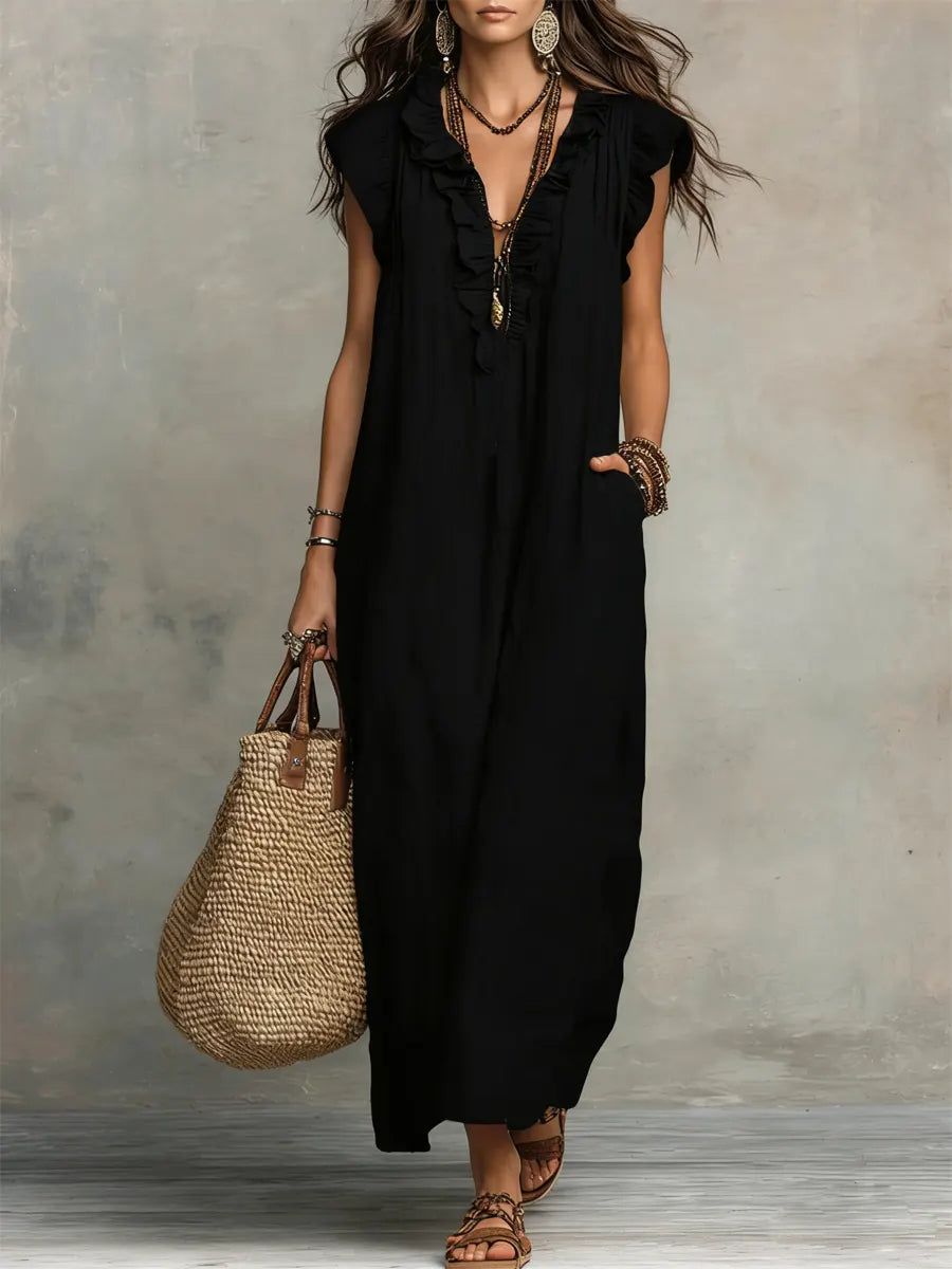 Violeta | Abito Lungo Boho in Lino
