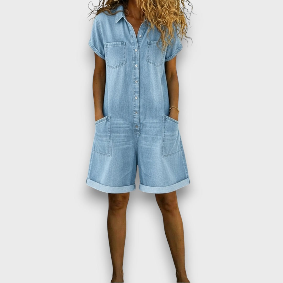 Joan | Shorts vintage con effetto denim