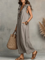 Violeta | Abito Lungo Boho in Lino