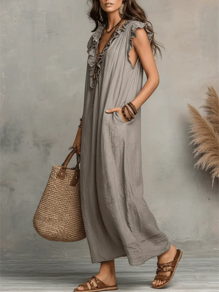 Violeta | Abito Lungo Boho in Lino