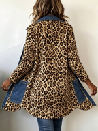Lorena | Giacca Lunga Leopardo Denim