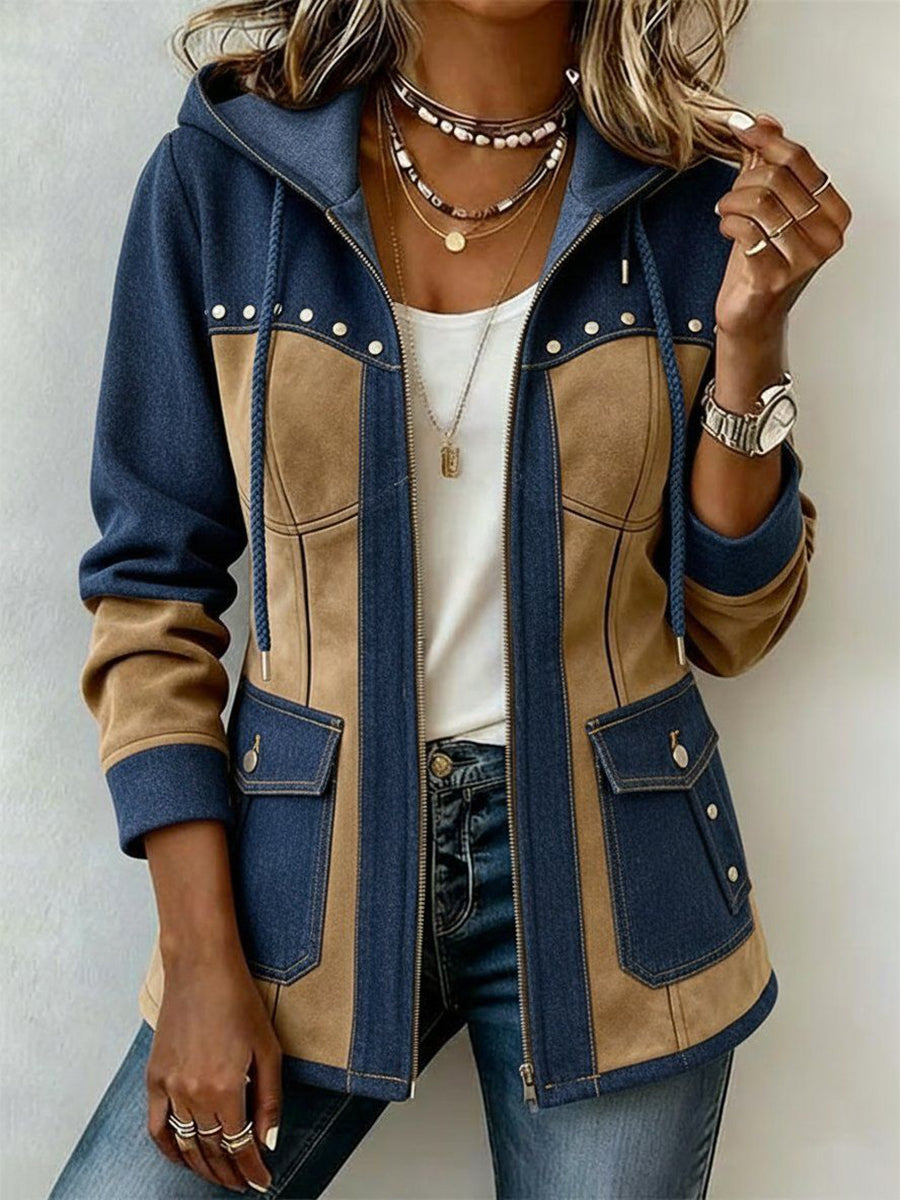 Adriana | Giacca Cappuccio Navy