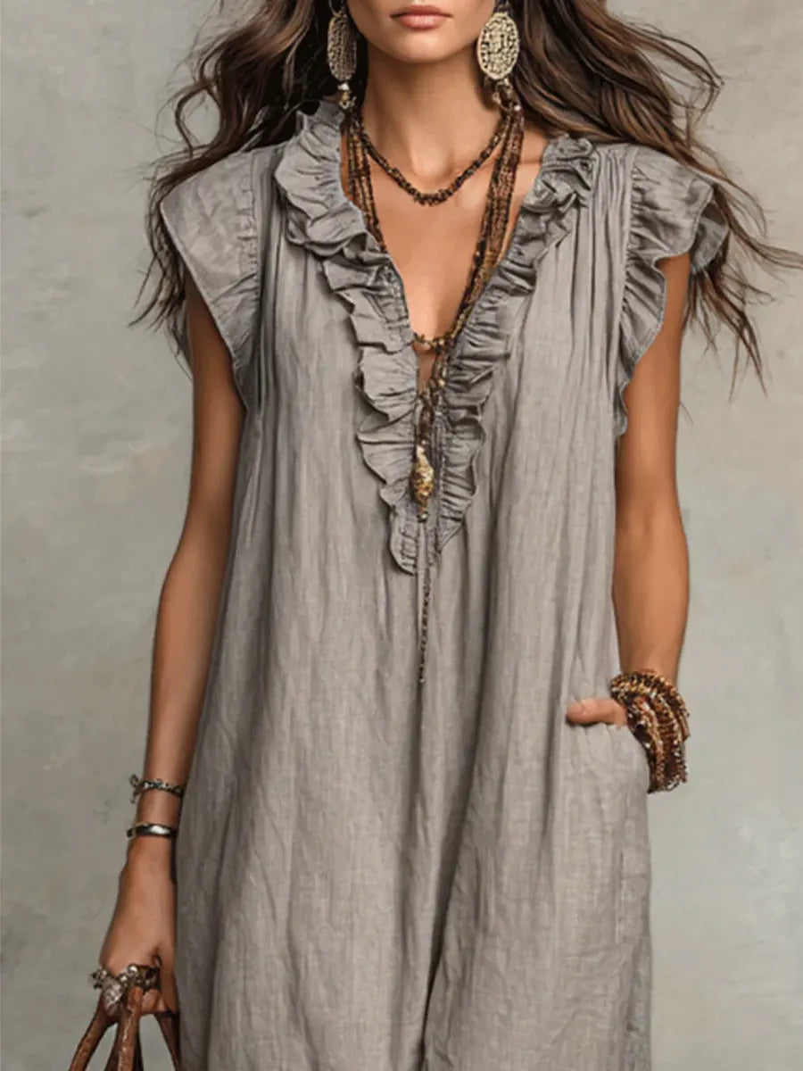 Violeta | Abito Lungo Boho in Lino
