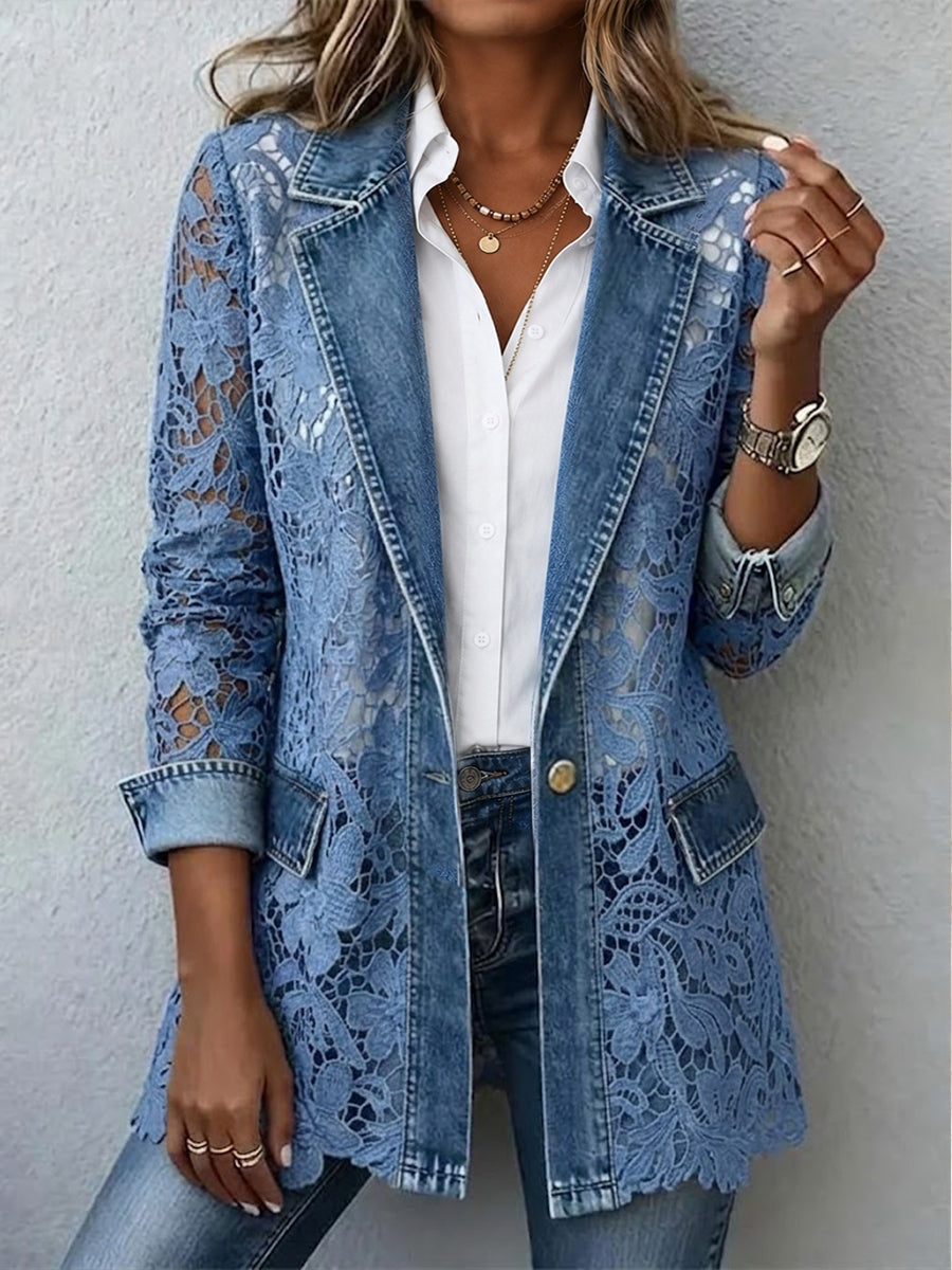 Alicia | Blazer con Pizzo Floreale