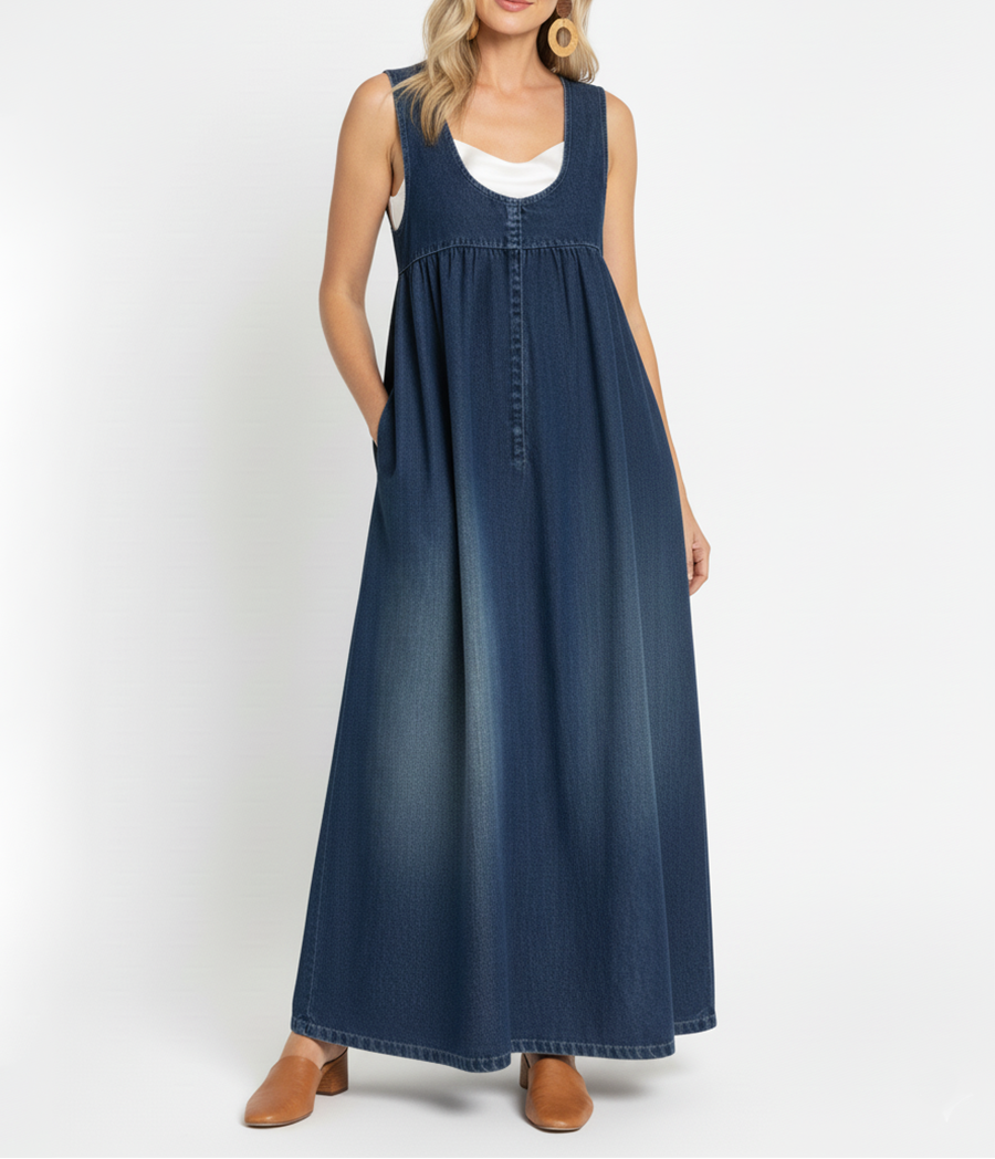 Karen | Abito Lungo in Denim Vintage