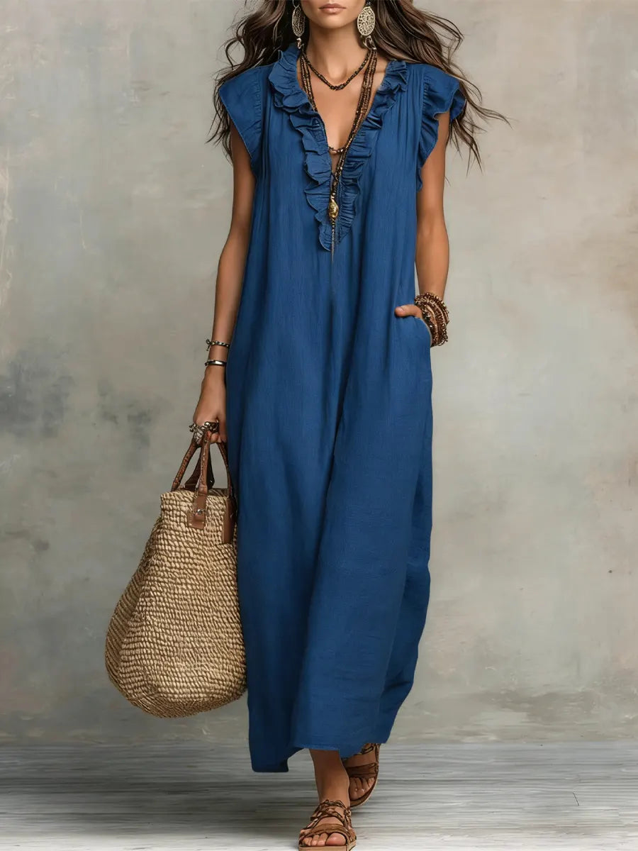 Violeta | Abito Lungo Boho in Lino