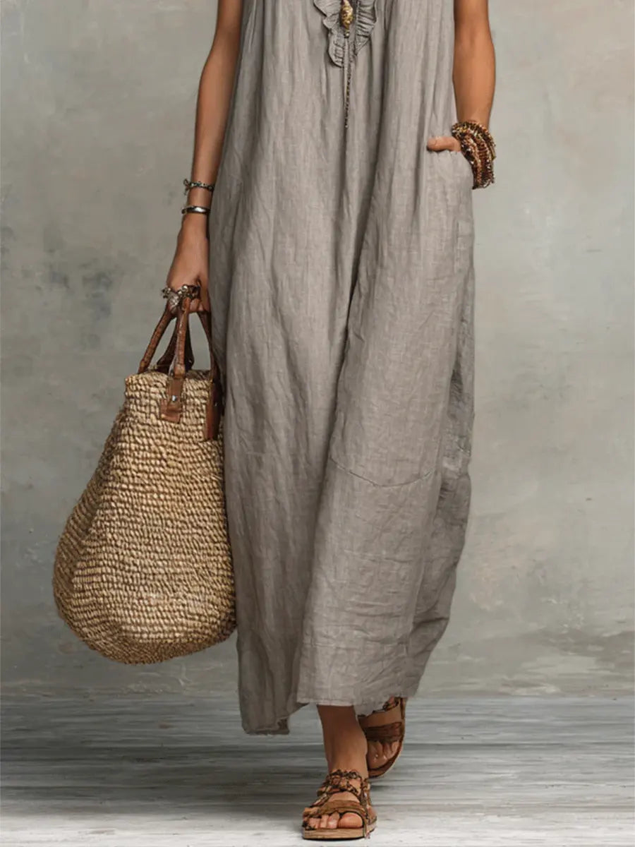 Violeta | Abito Lungo Boho in Lino