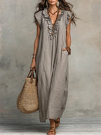 Violeta | Abito Lungo Boho in Lino