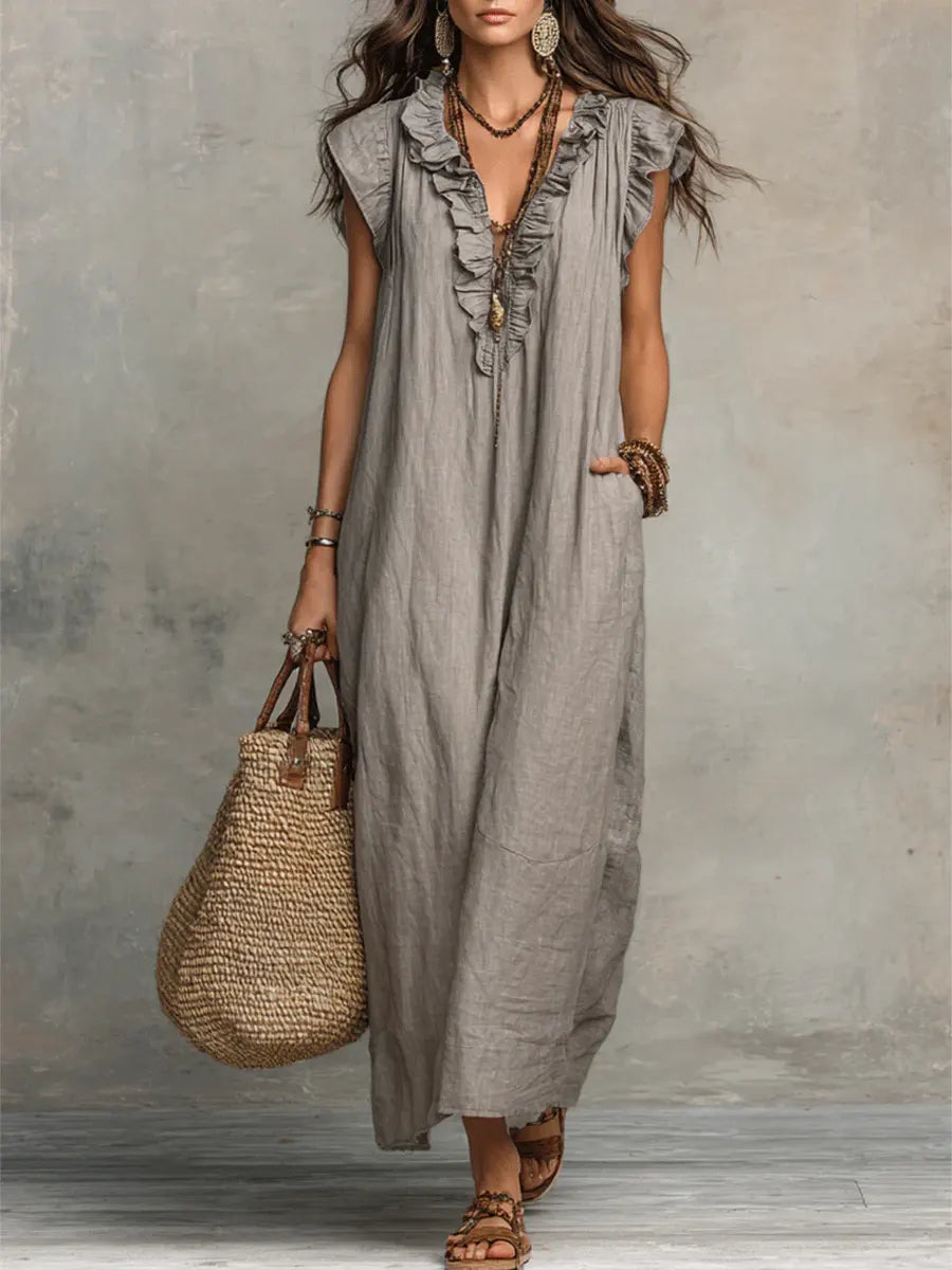 Violeta | Abito Lungo Boho in Lino