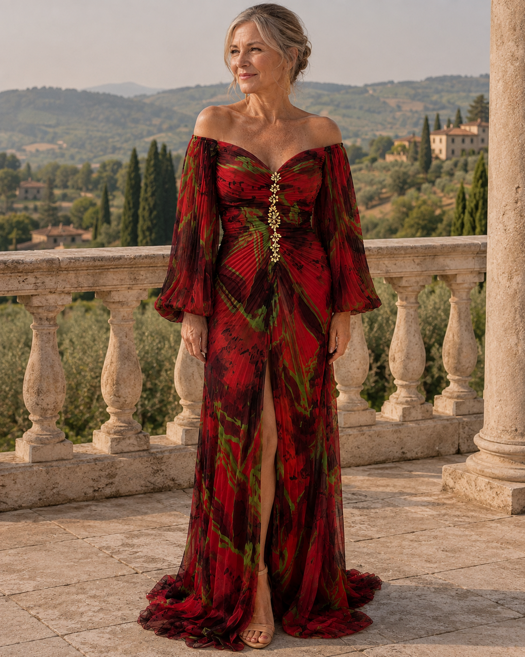 Gregoria | Abito Lungo Scollo a Fascia